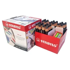 STABILO Markdry Drywipe Crayons Black Pk30