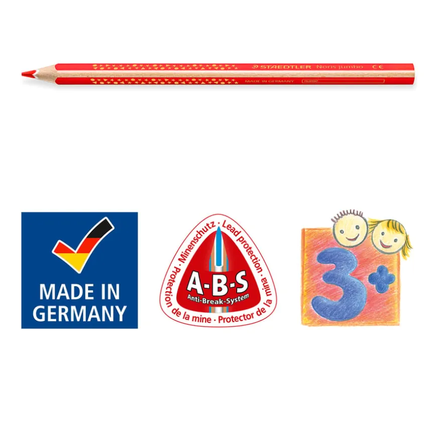 STAEDTLER Noris Jumbo Tri Colour Pencils 50pk