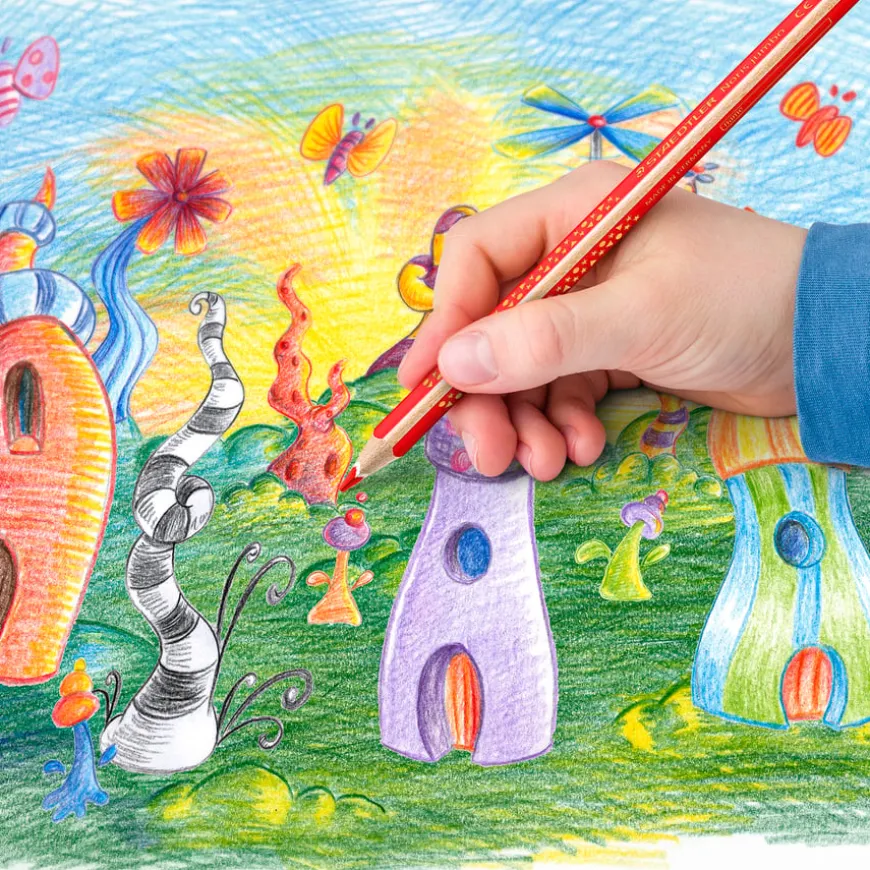 STAEDTLER Noris Jumbo Tri Colour Pencils 50pk