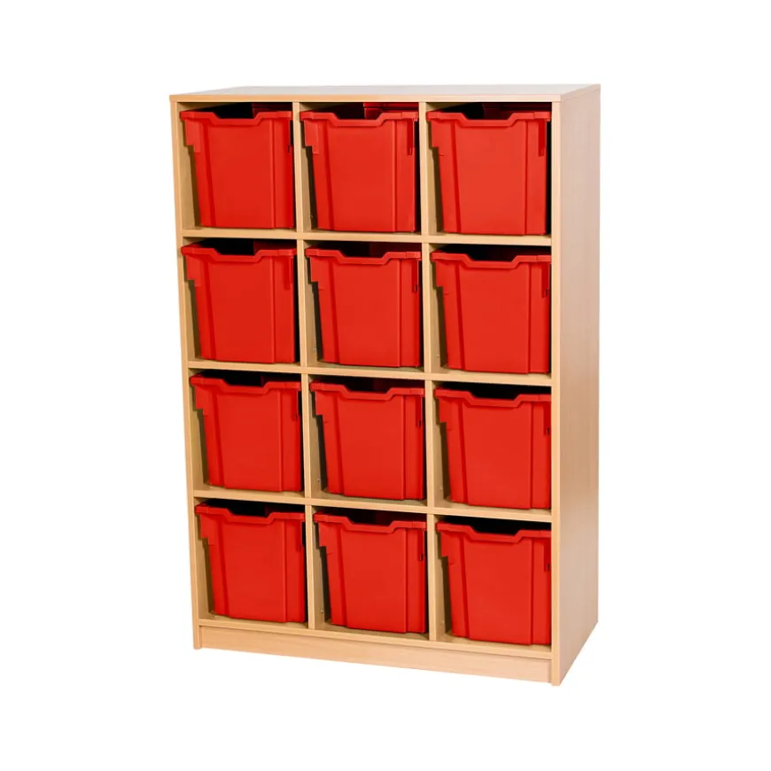 Static Triple Tray Storage Unit 12 Jumbo