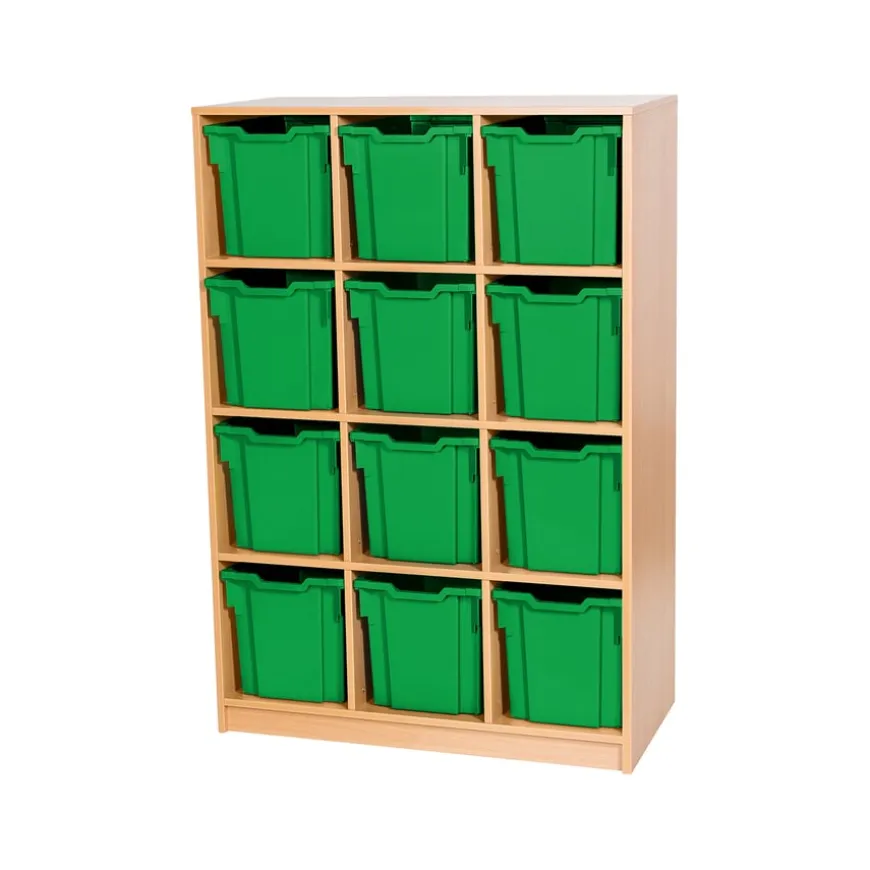Static Triple Tray Storage Unit 12 Jumbo