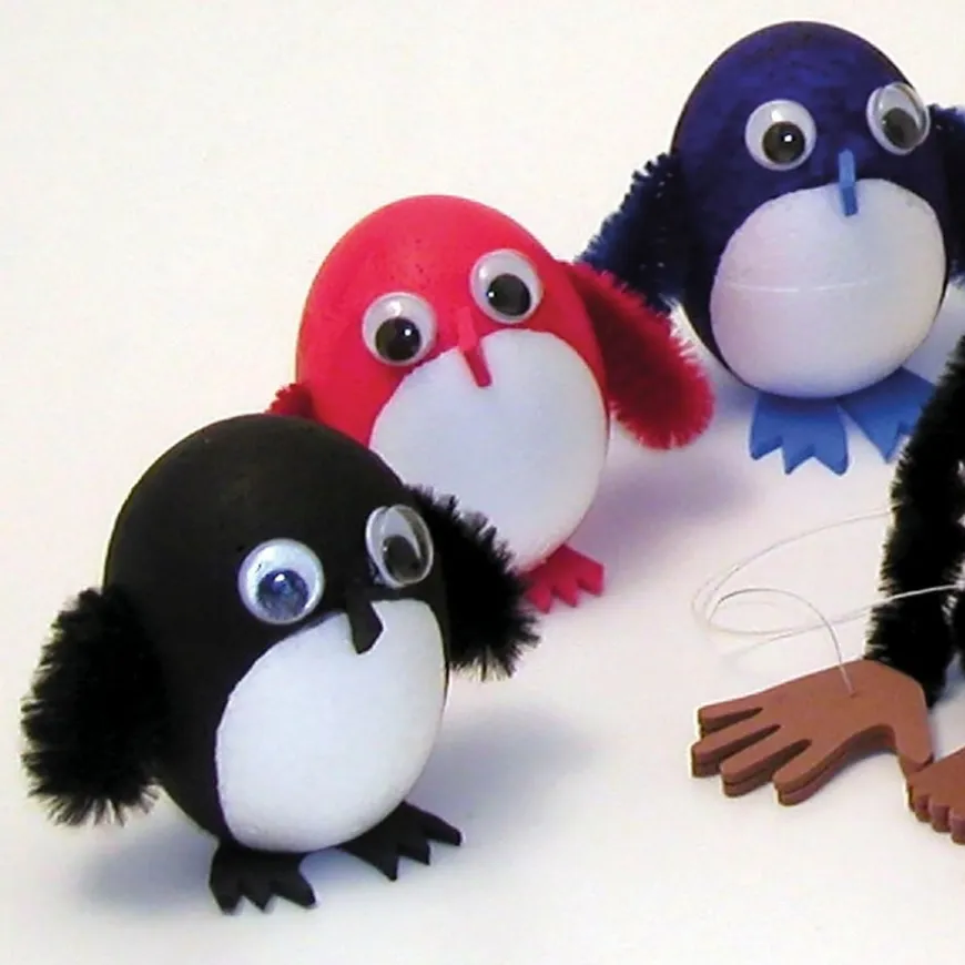 Stick On Jumbo Wiggly Eyes Black 100pk