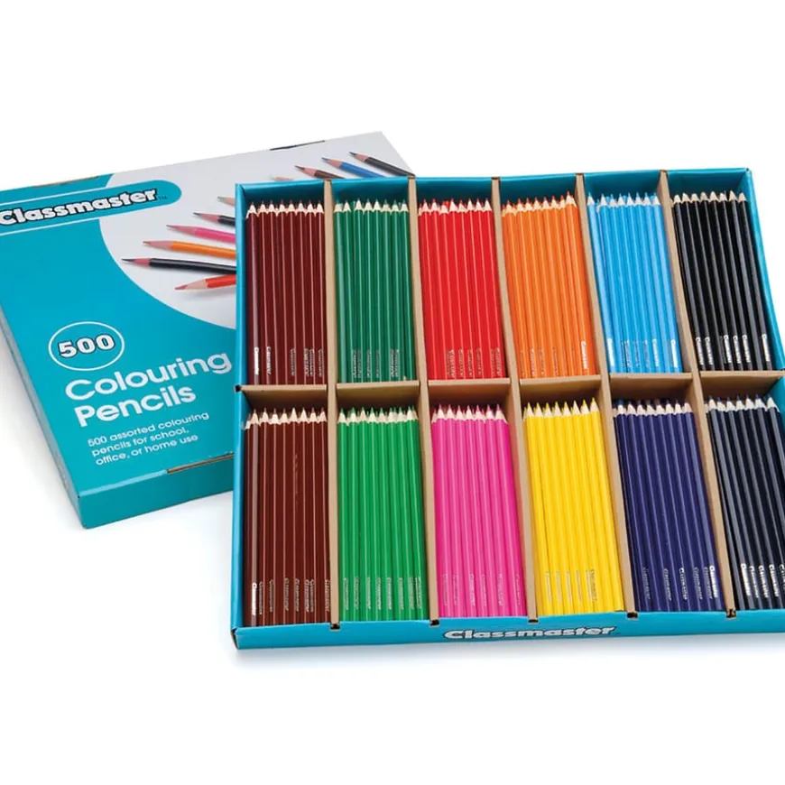 Stockroom Box Colouring Pencils Assorted 500pk