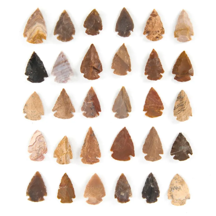 Stone Age Flint Arrowheads 30pk