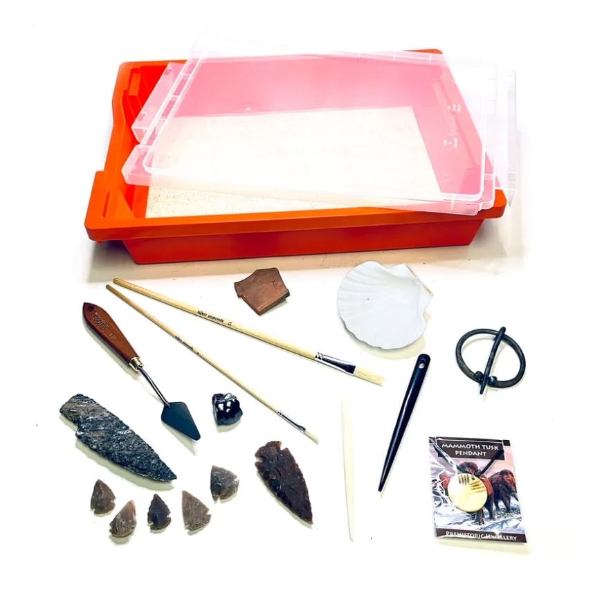 Stone Age to Iron Age Artefact Dig Kit With Notes