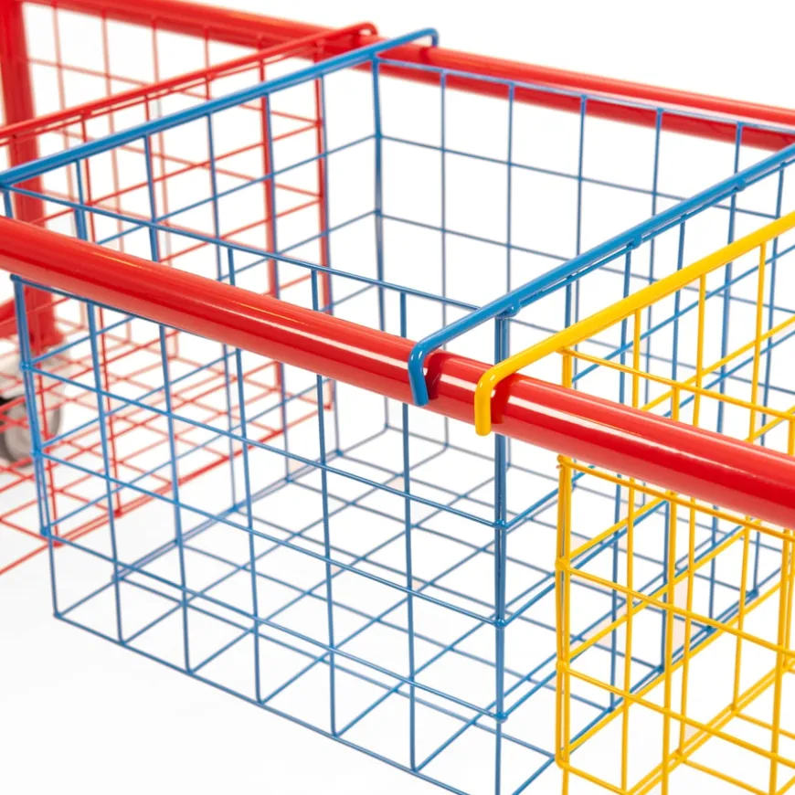 Storage Trolley with Mesh Baskets