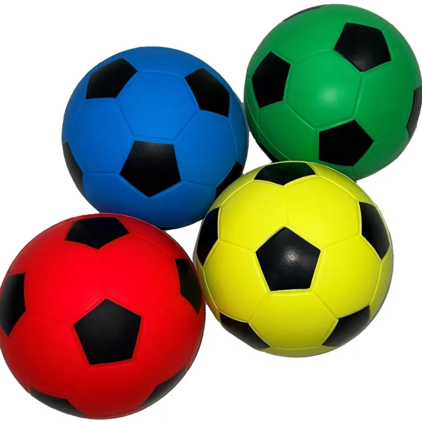Team Colour Foam Footballs 19cm 4pk