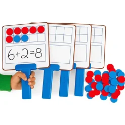 Ten Frame Magnetic Answer Boards & Counters 4pk
