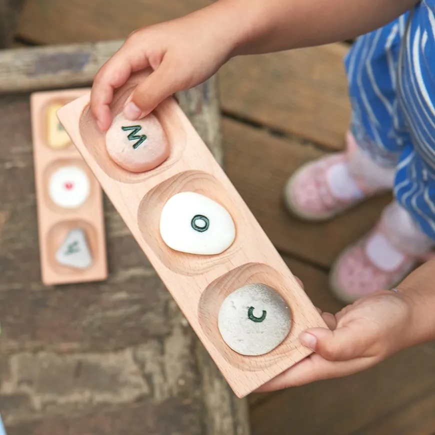 Three Pebble Word Building Tray