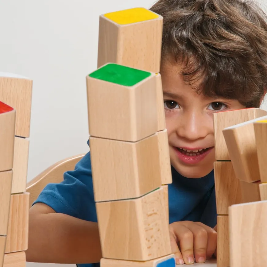 Tilted Stacking Wooden Blocks 40pcs