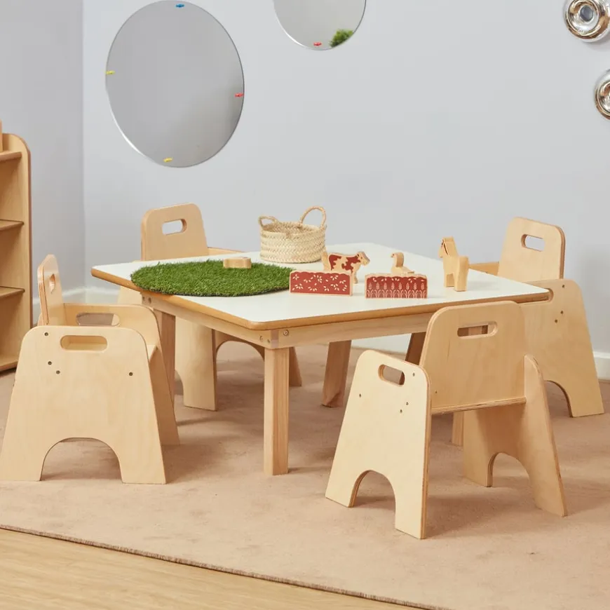 Toddler Low Square Table H380mm Single Table