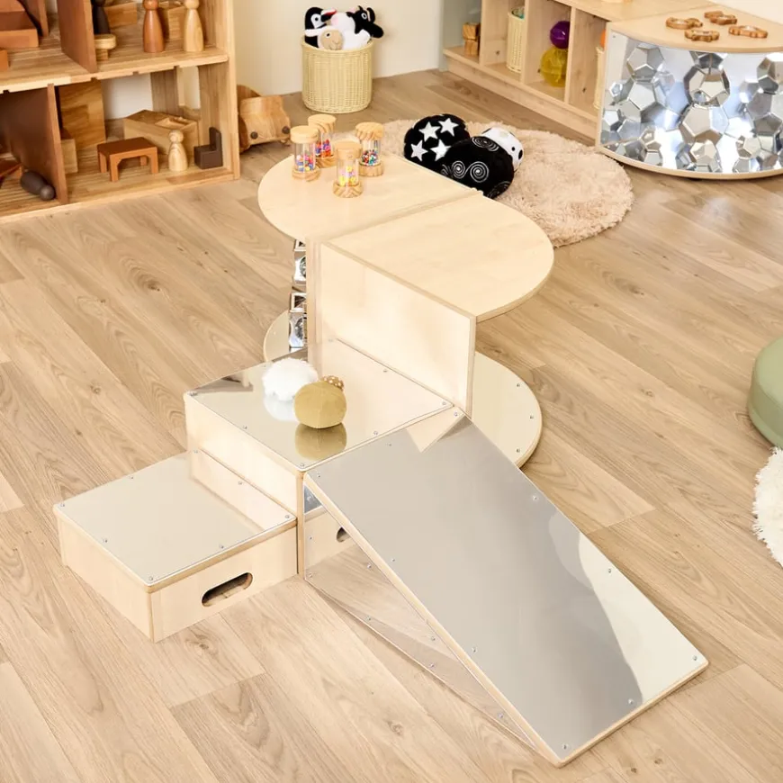 Toddler Mirrored Collection Slope & Nesting Units Bundle