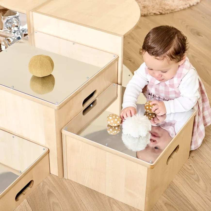 Toddler Mirrored Collection Slope & Nesting Units Bundle