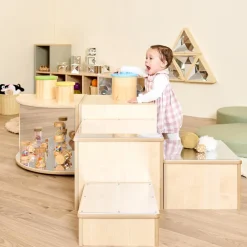 Toddler Mirrored Collection Nesting Units 3pc