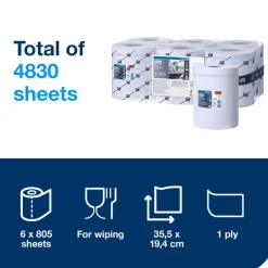 TORKĀ® Reflex Wiping Paper 1 Ply 6pk
