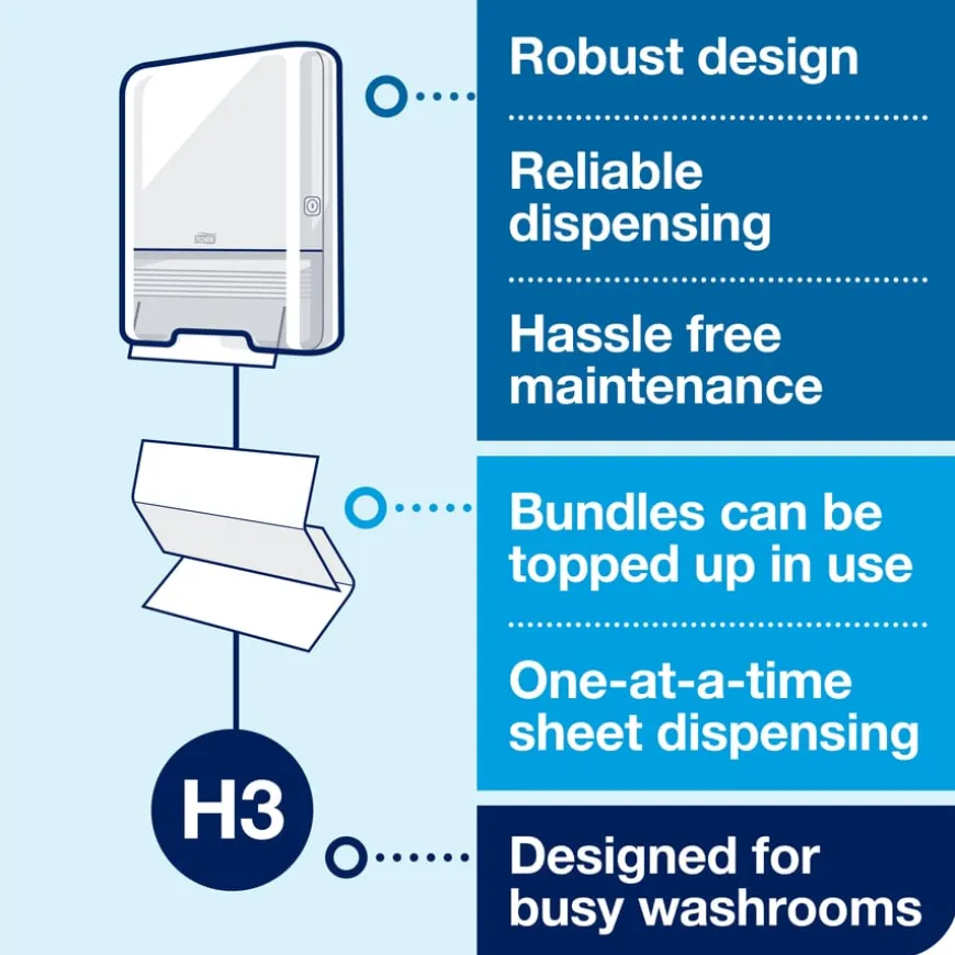 TORK® Singlefold Hand Towels 2 Ply 15pk