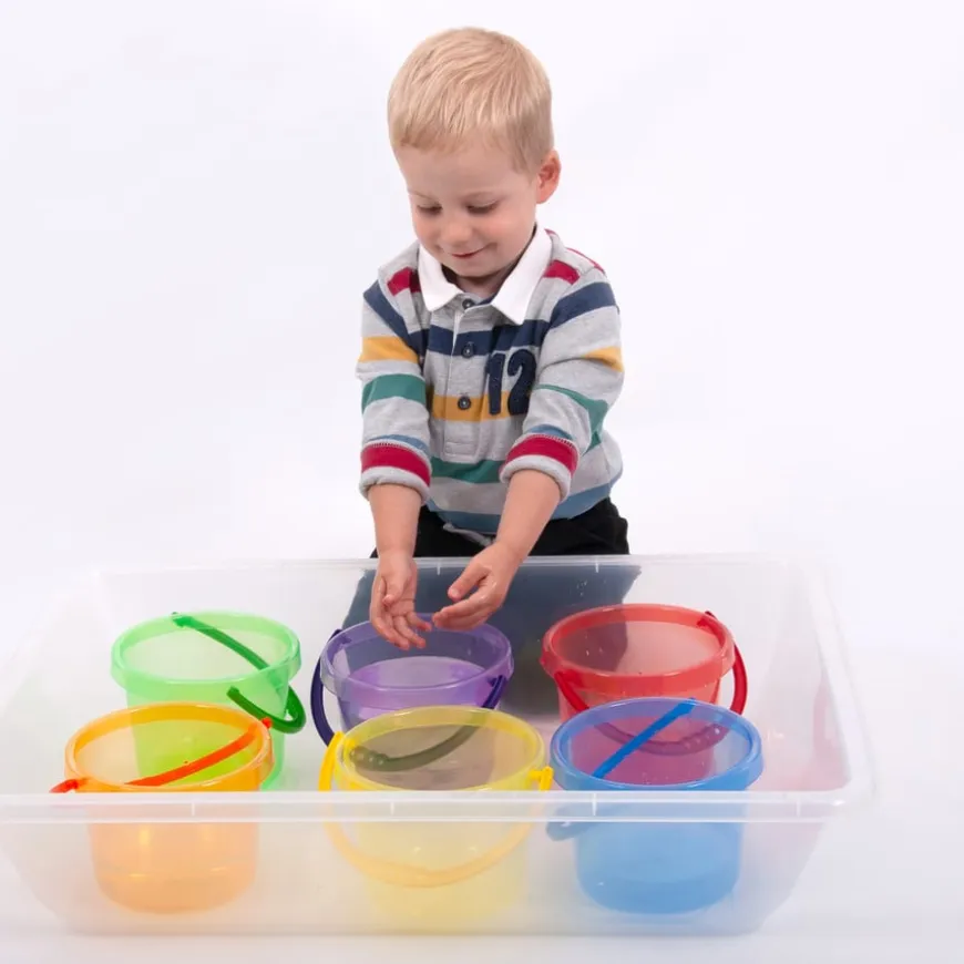 Translucent Colour Bucket Set - 6pk