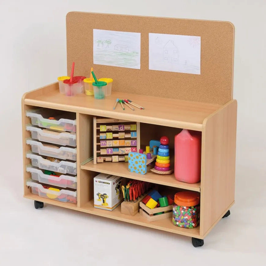 Tray Storage Unit Cork Display Board