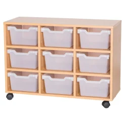 Tray storage unit with 9 Gratnells Cubby trays
