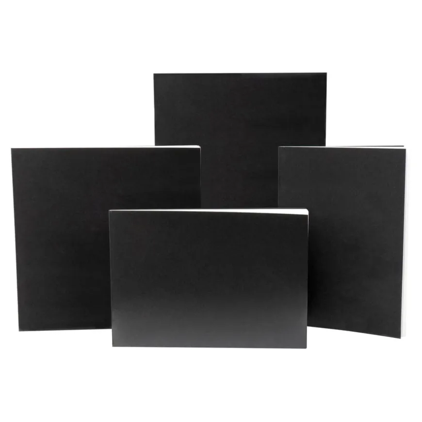 TTS Black Laminated Cover Sketchbooks 140gsm 25pk