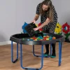 TTS Black Tuff Tray Table and Blue Stand Bundle