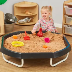 TTS Black Tuff Tray Table and Cream Stand Bundle