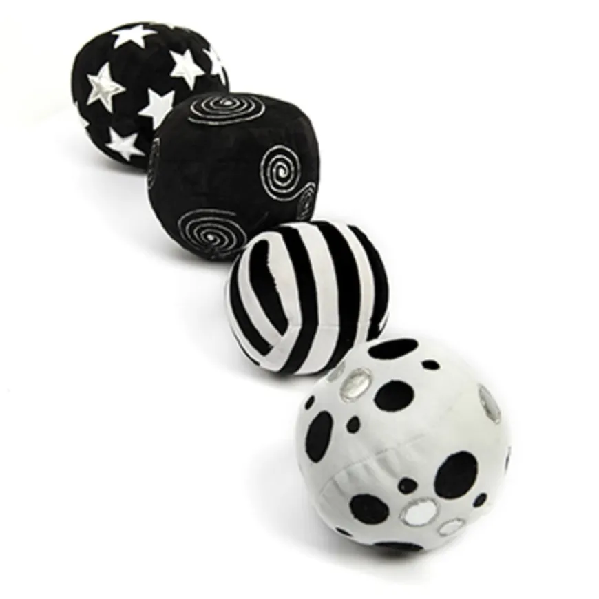 TTS Black & White Soft Sensory Activity Balls 4pk