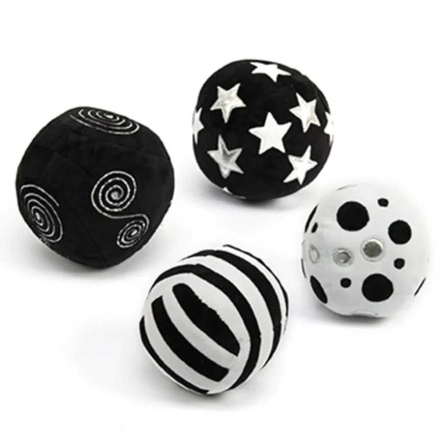 TTS Black & White Soft Sensory Activity Balls 4pk