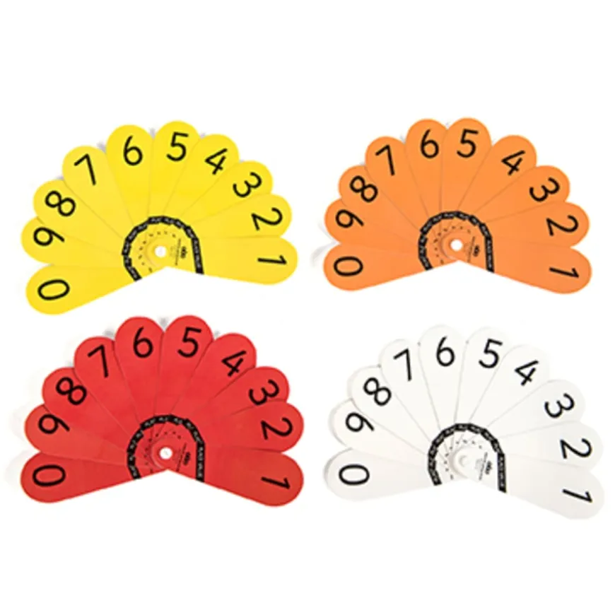 TTS Coloured Place Value Number Fans 60pk