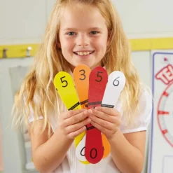 TTS Coloured Place Value Number Fans 60pk