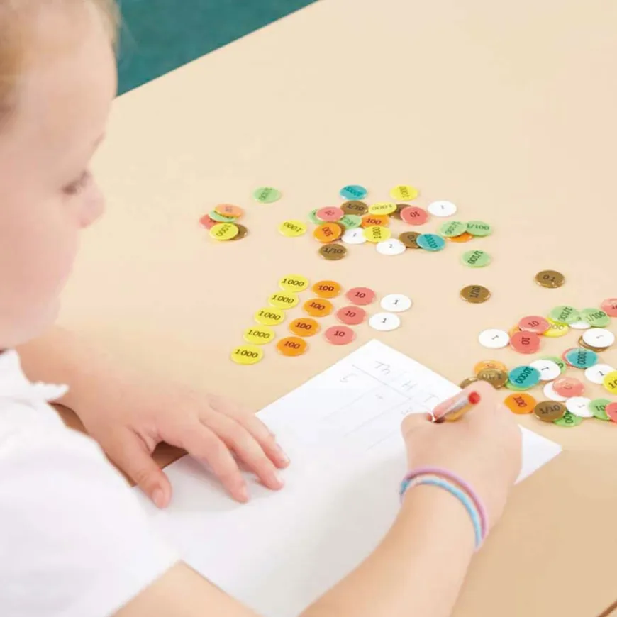TTS Coloured Plastic Place Value Counters 990pcs