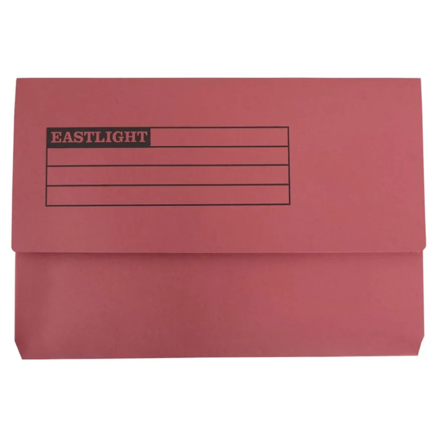 TTS Document Wallet Half Flap Foolscap 225gsm 50pk