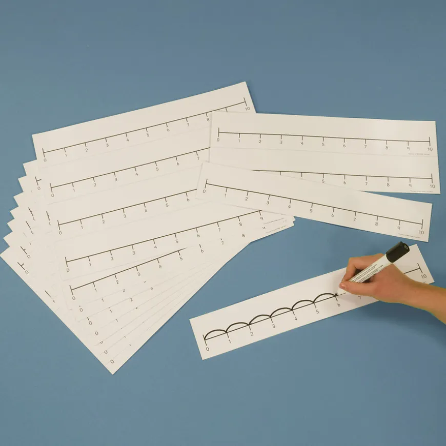 TTS Double Sided Desk Top Number Line 32pk