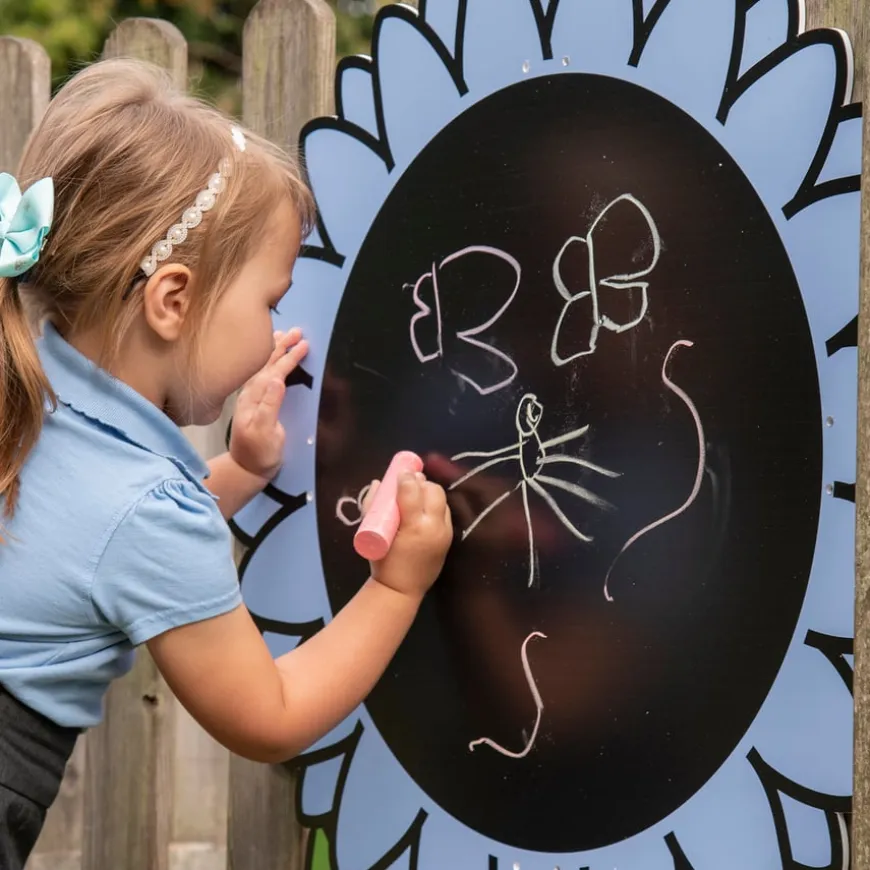 TTS Eco Outdoor Mark Making Chalkboard Flowers Assorted 5pk