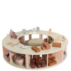TTS Elements Sage Toddler Low Curved Storage Unit