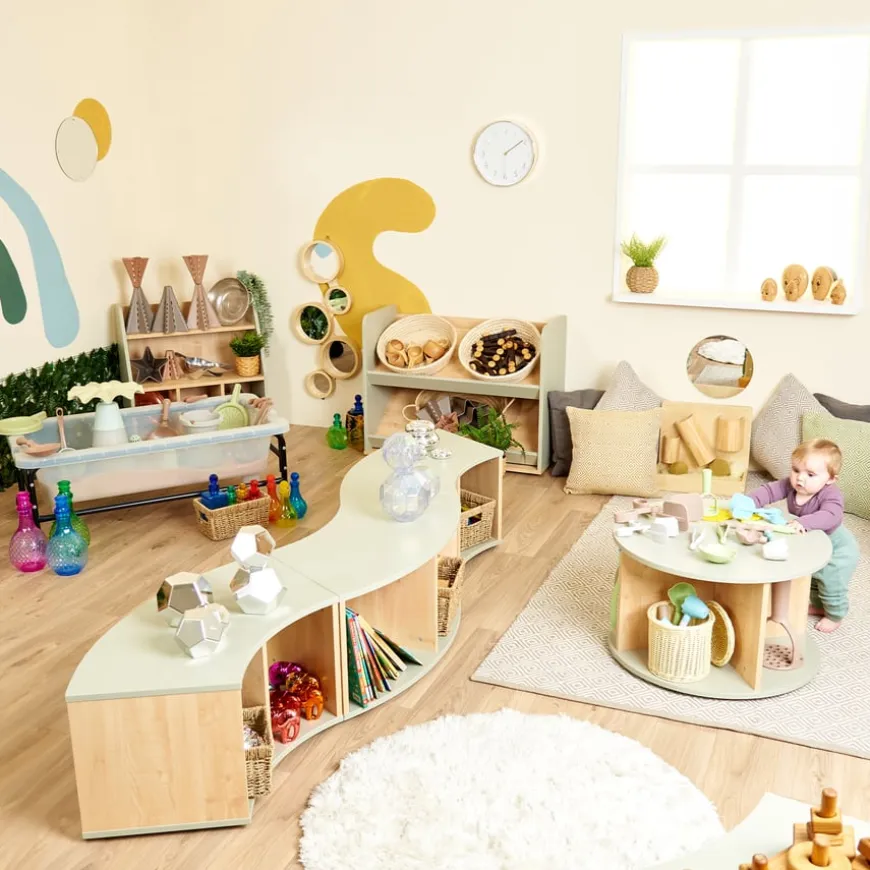 TTS Elements Sage Toddler Low Curved Storage Unit