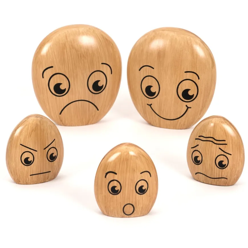 TTS Emotions Wooden Pebble Family
