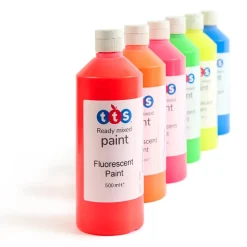 TTS Fluoro Ready Mixed Paint Assorted 6x500ml