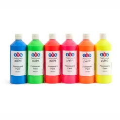 TTS Fluoro Ready Mixed Paint Assorted 6x500ml