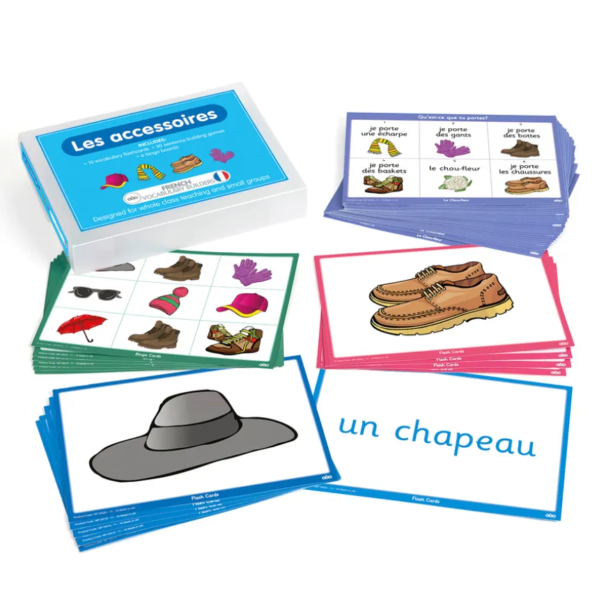 TTS French Accessories Vocabulary Builder Activity Cards 46pk