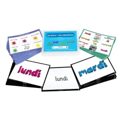 TTS French Days & Greetings Vocabulary Activity Cards 46pk