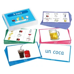TTS French Drinks Vocabulary Builder Activity Cards 46pk