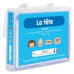 TTS French Facial Features Vocabulary Builder Activity Cards 46pk