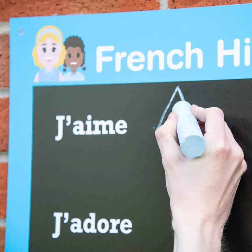 TTS French High Frequency Word Chalkboard Sign