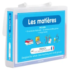 TTS French School Subjects Vocabulary Builder Activity Cards 46pk