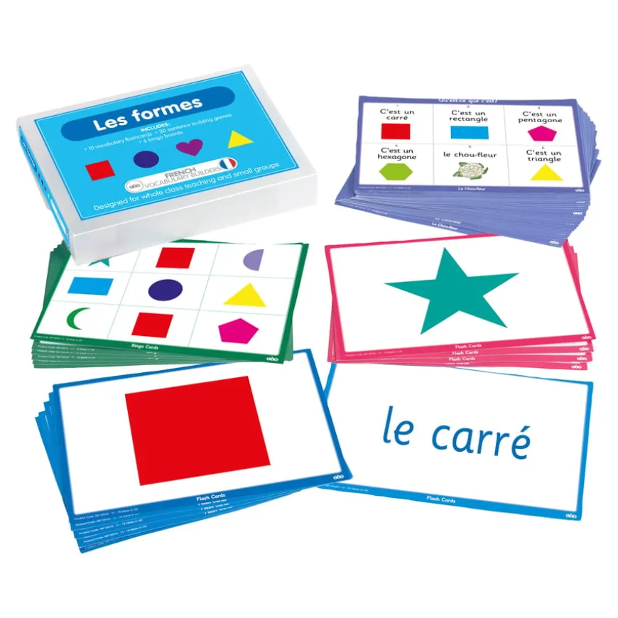TTS French Shapes Vocabulary Builder Activity Cards 46pk