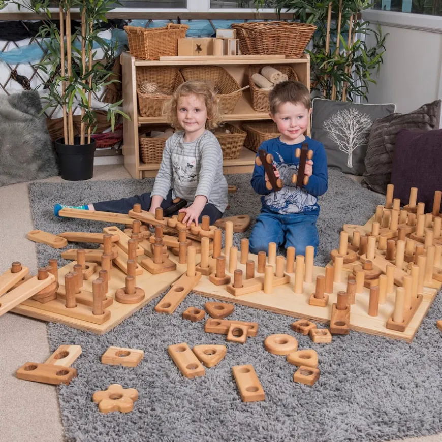 TTS Giant Wooden Stack & Build Construction Set