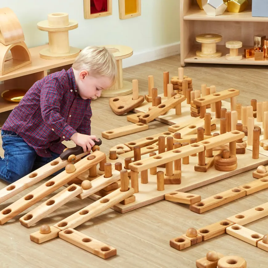 TTS Giant Wooden Stack & Build Construction Blocks