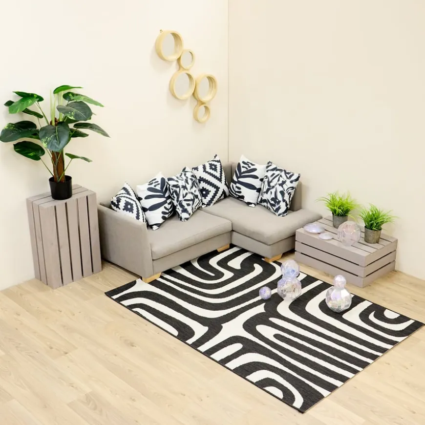 TTS Graphic Soft Furnishings Rectangular Rug
