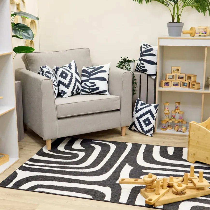 TTS Graphic Soft Furnishings Rectangular Rug